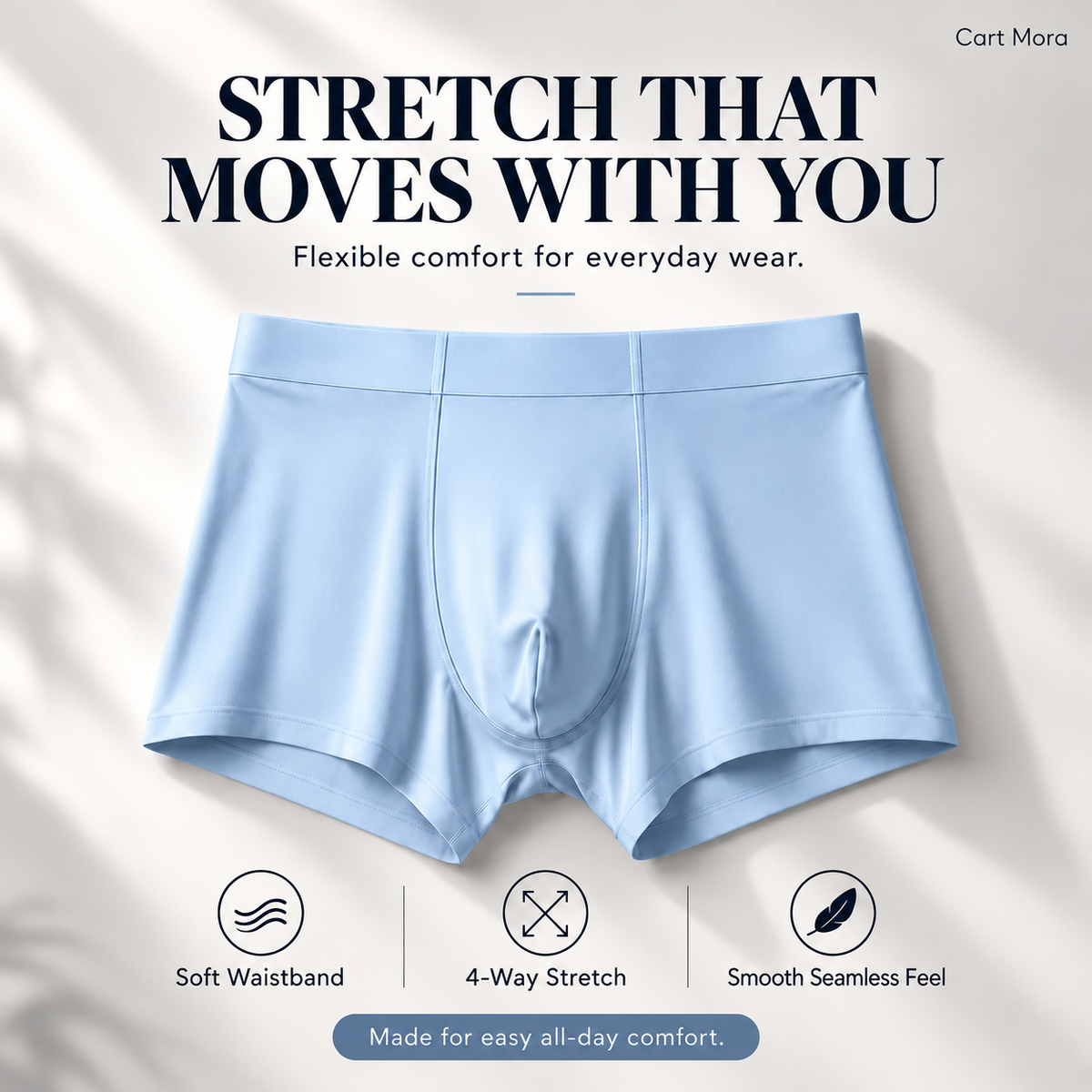 Men's Ultra Soft Ice Silk Lycra Material Comfortable Underwear | Light-Weight | Breathable | Anti-Bacterial