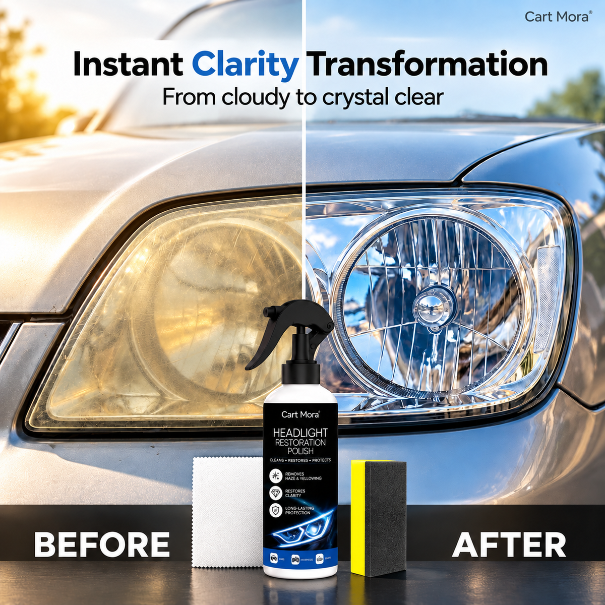 Car Headlight Repair Fluid, Scratch Remover (Pack of 2)