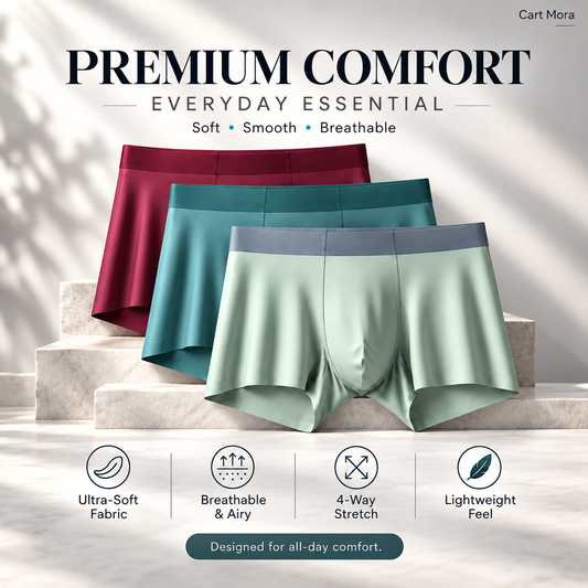 Men's Ultra Soft Ice Silk Lycra Material Comfortable Underwear | Light-Weight | Breathable | Anti-Bacterial